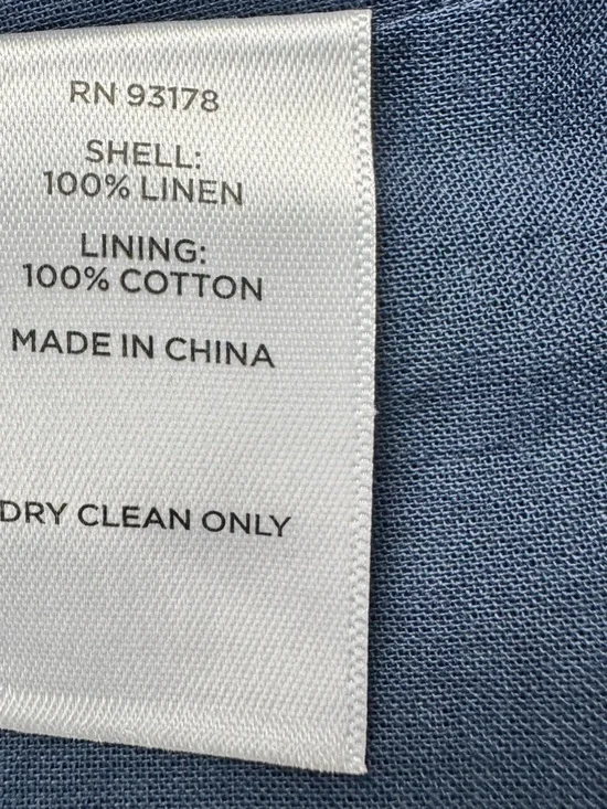 Magaschoni NWT 100% Linen Dark Blue, double-breasted blazer. Women’s size M. - Picture 8 of 8